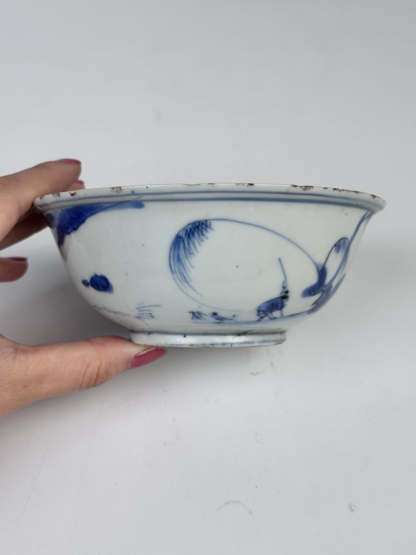 明天启 青花人物碗 - 图3