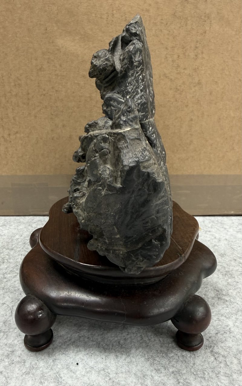 明 珍珠靈璧山子 - 图4
