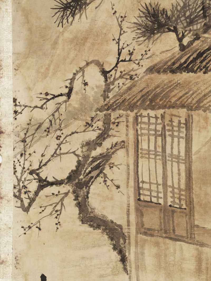 丁卯（1688年）作 高其佩（款） 寒斋独坐 - 图5