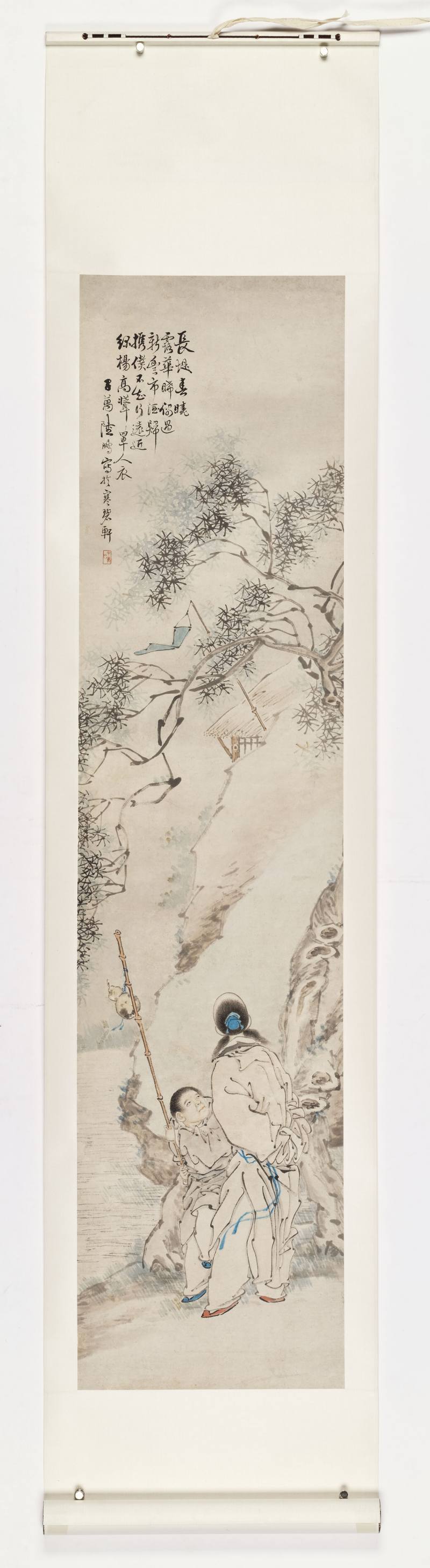 乙未（1895年）作 陆鹏 人物四屏 - 图31