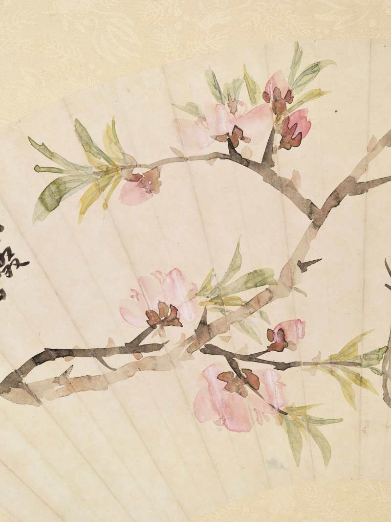 同治癸酉（1873年）作 周闲 花卉二帧 - 图9