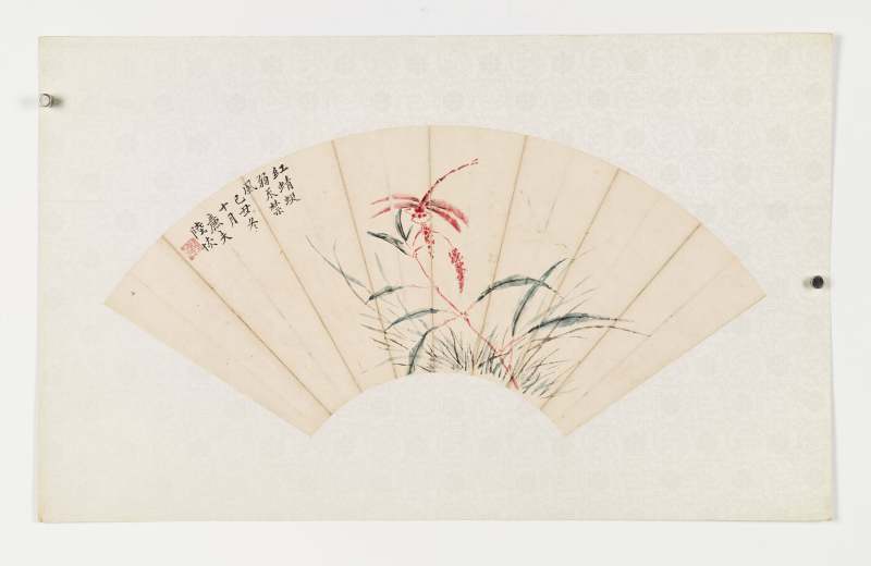 庚寅（1890年）、己丑（1889年）作 朱偁、陆恢、朱梦泉 花鸟三帧 - 图8