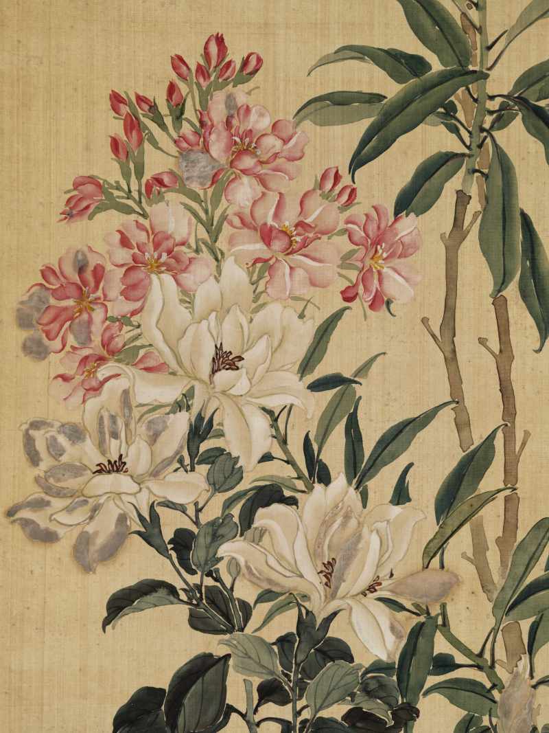 光绪丙午（1906年）作 慈禧（款） 花卉四屏 - 图26