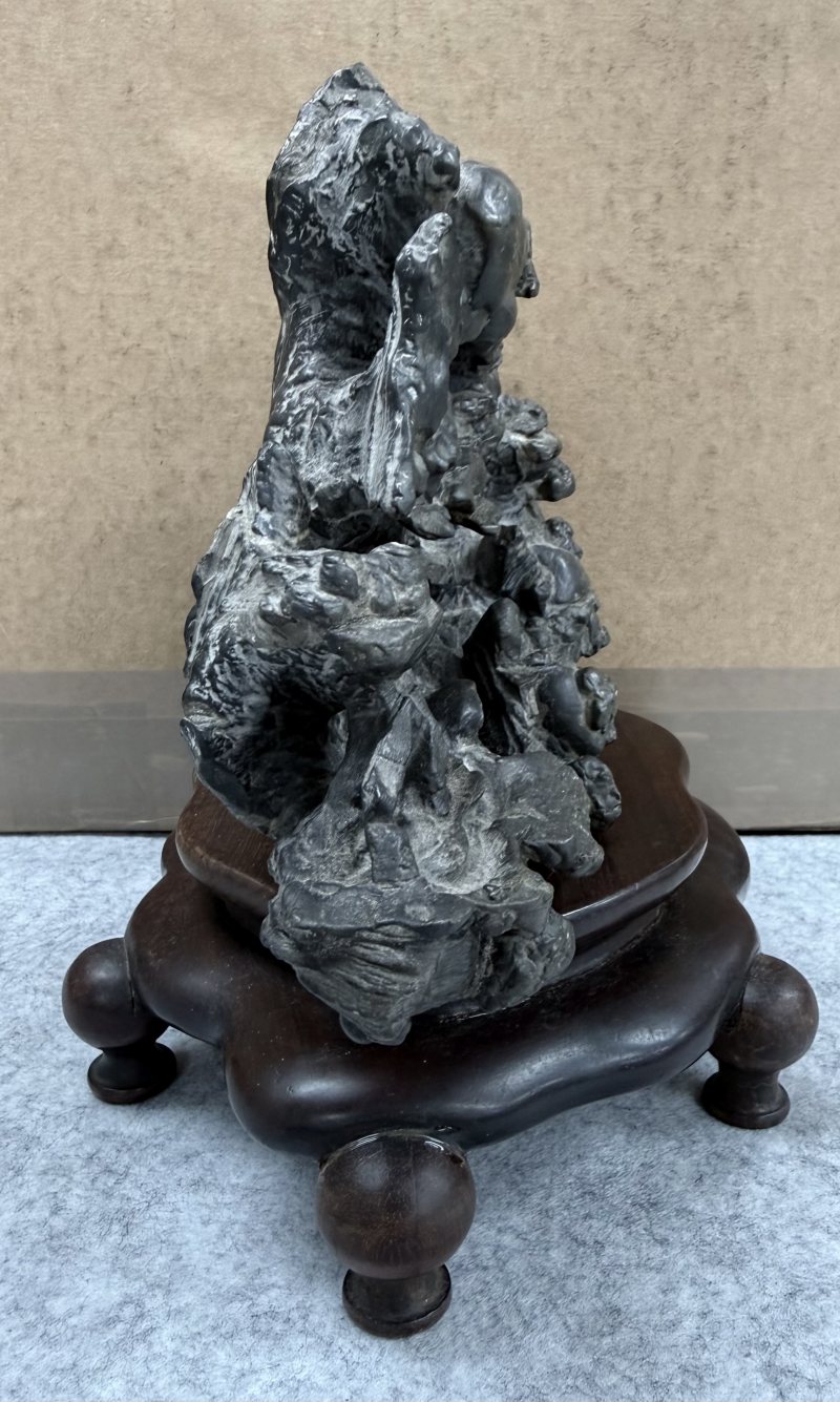 明 珍珠靈璧山子 - 图5