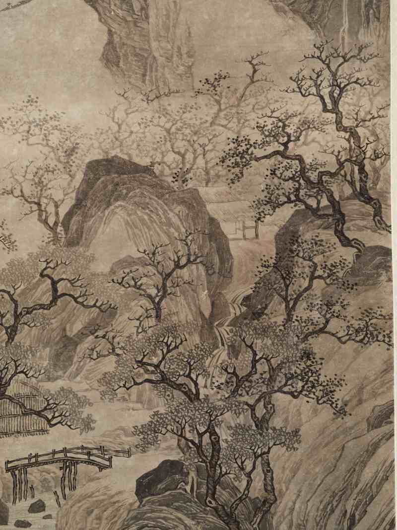 唐寅（款） 云山烟树图 - 图7
