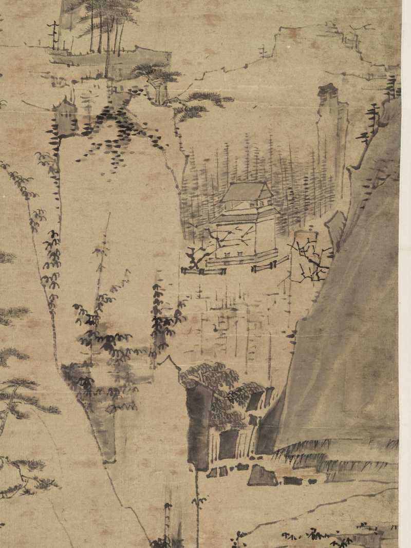 丙申（1656年）作 弘仁（款） 层岩松壑 - 图4