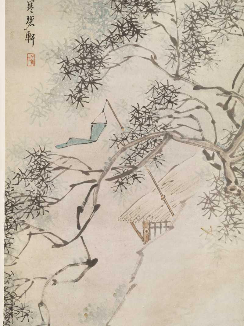 乙未（1895年）作 陆鹏 人物四屏 - 图34