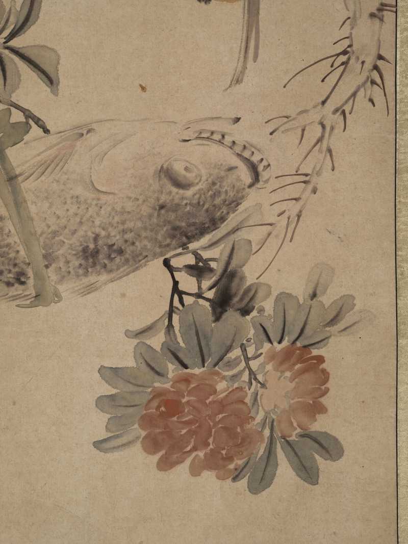 任薰 花卉四屏 - 图7