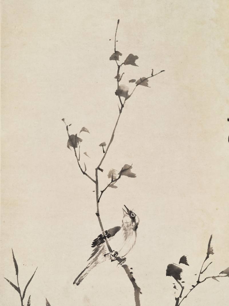 丁未（1787年）作 张敔 竹雀 - 图3