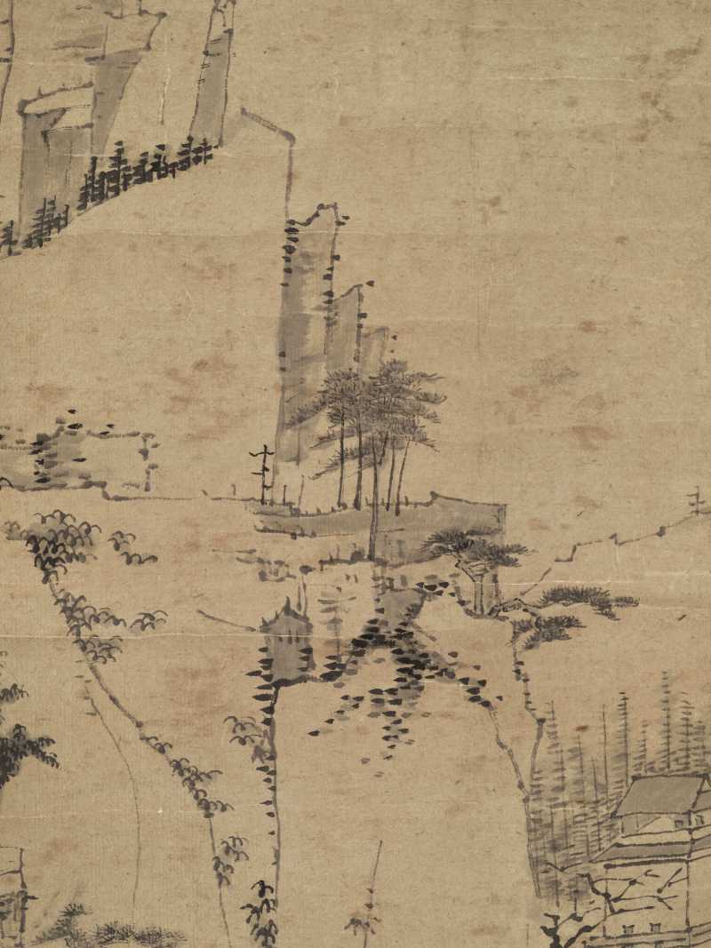 丙申（1656年）作 弘仁（款） 层岩松壑 - 图5