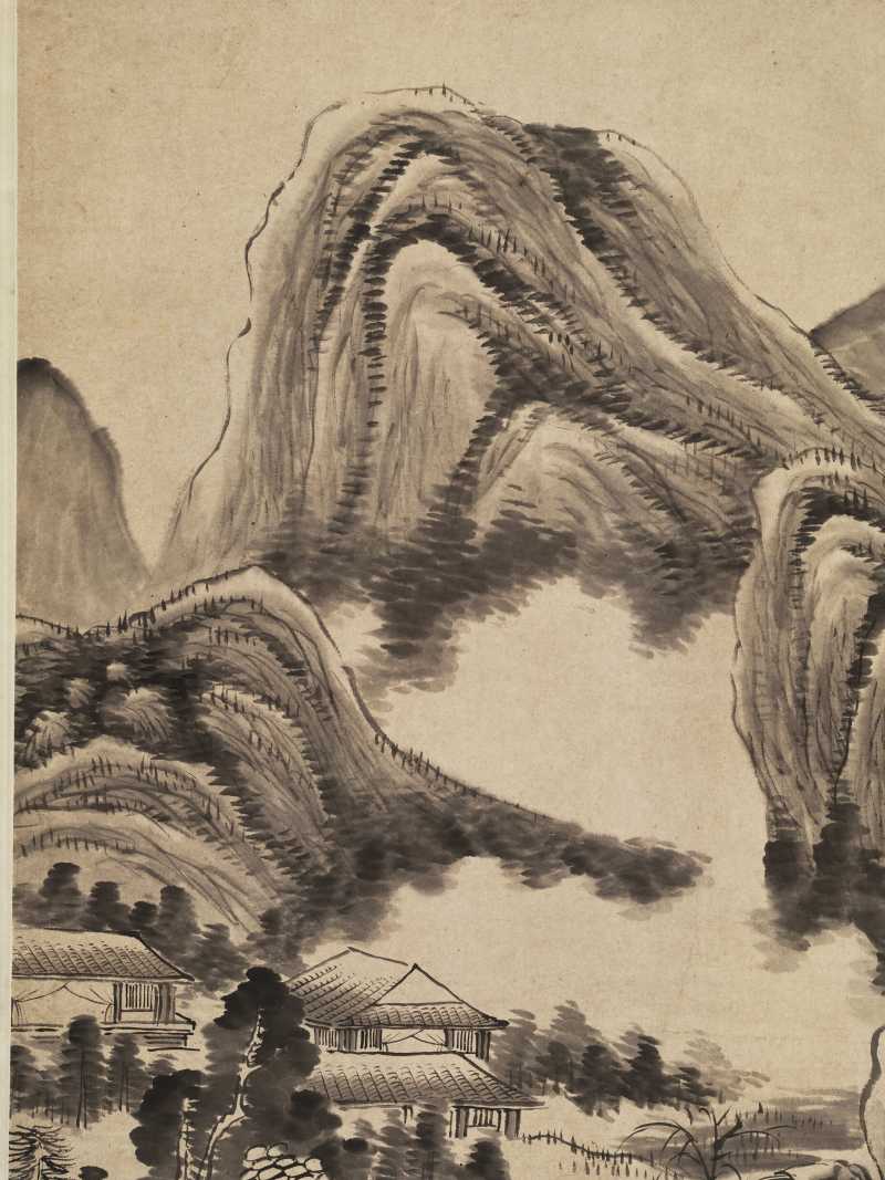 高元眉 仿思翁山水 - 图4