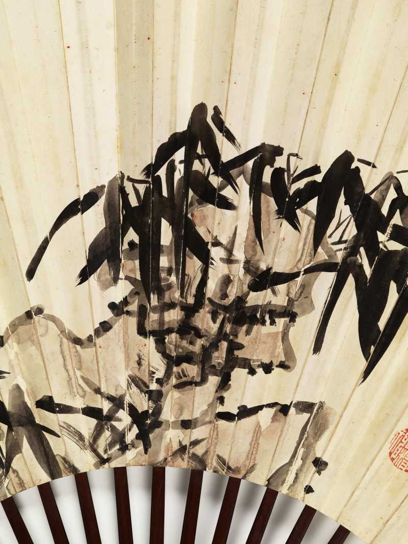 戊午（1918年）作 武曾保 牡丹·雨竹 - 图13