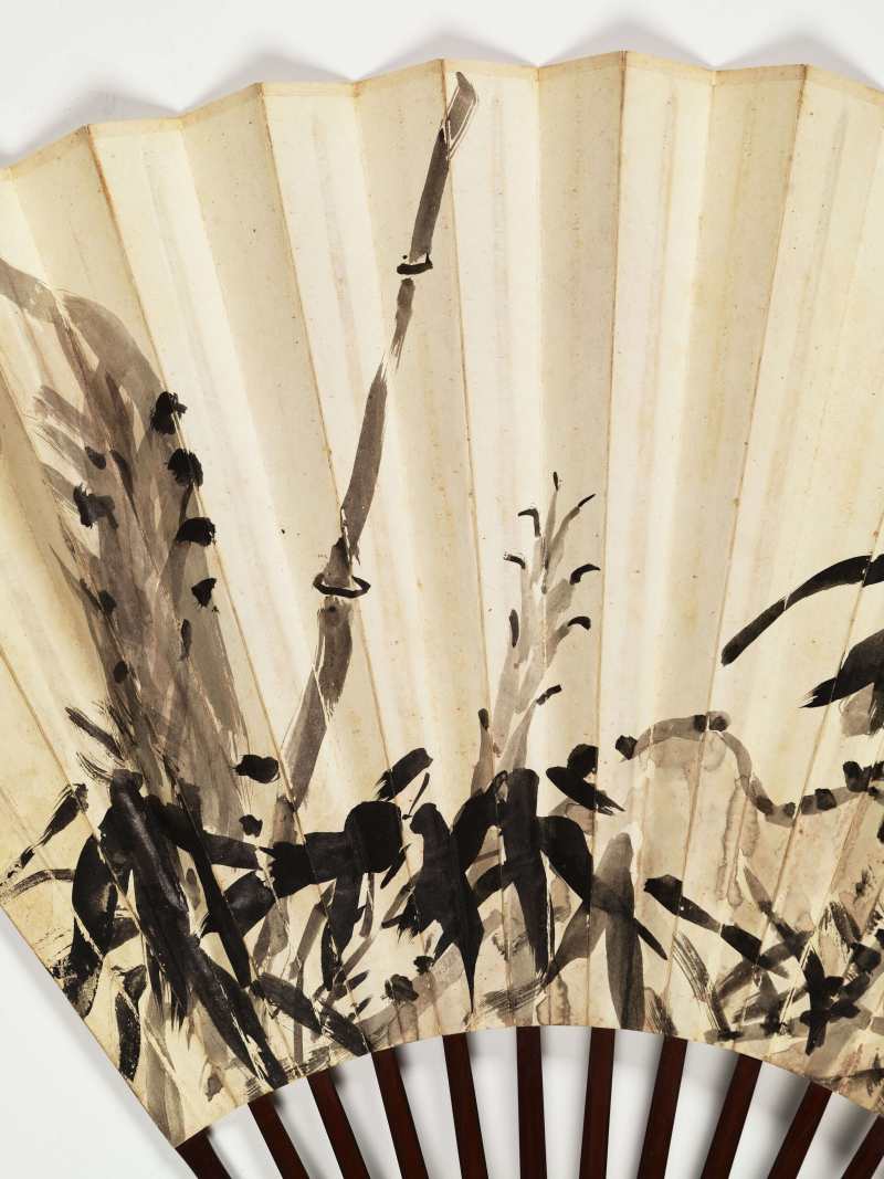 戊午（1918年）作 武曾保 牡丹·雨竹 - 图14