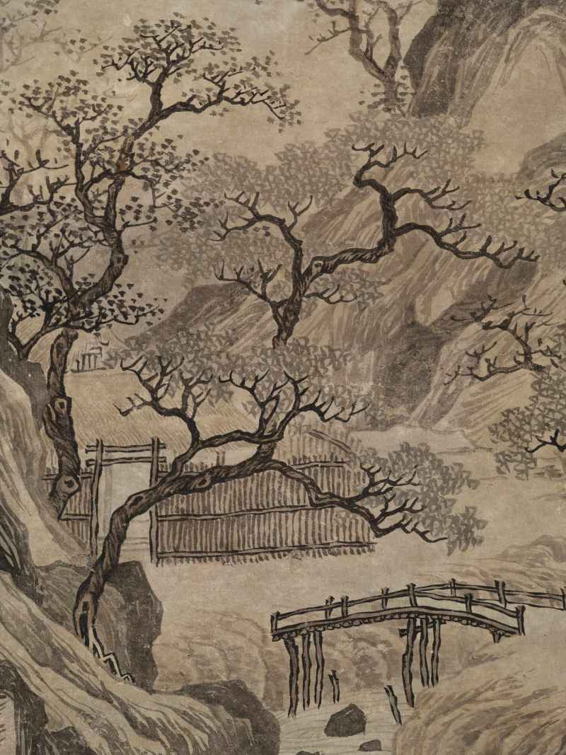 唐寅（款） 云山烟树图 - 图9