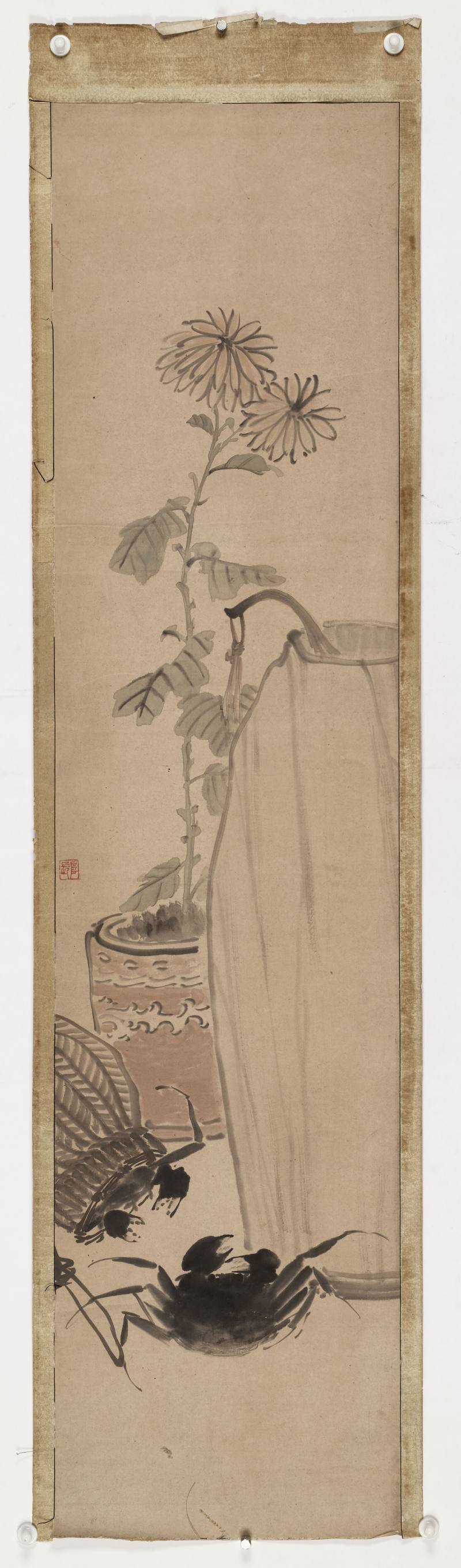 任薰 花卉四屏 - 图9