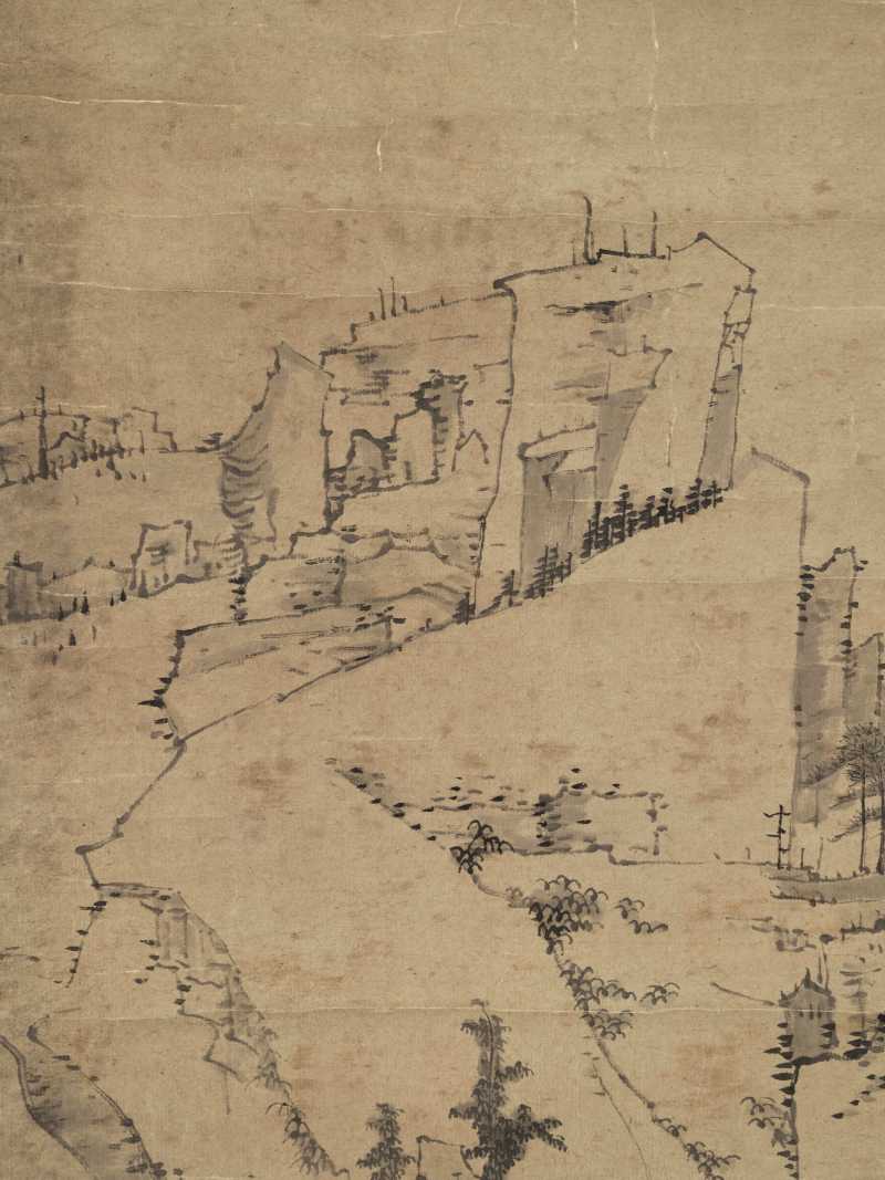 丙申（1656年）作 弘仁（款） 层岩松壑 - 图6