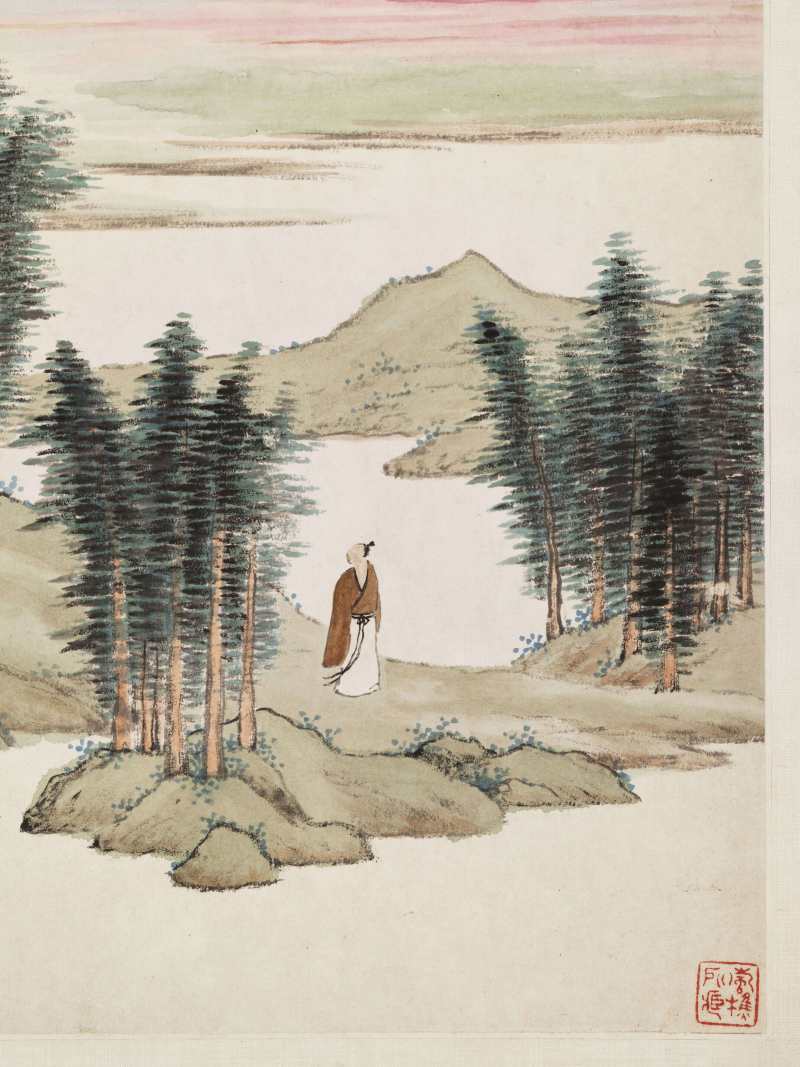 张深 山水人物册 - 图9