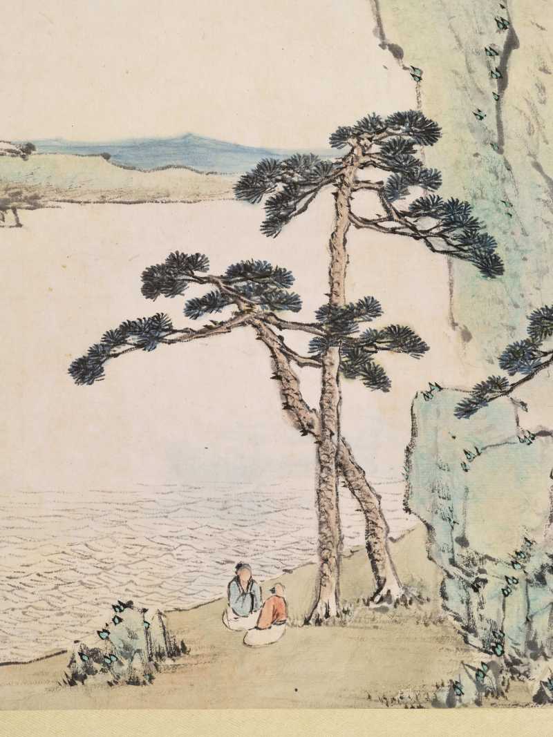 乙亥（1875年）作 陈若木、程庭鹭、胡铁梅等 山水人物七帧 - 图41