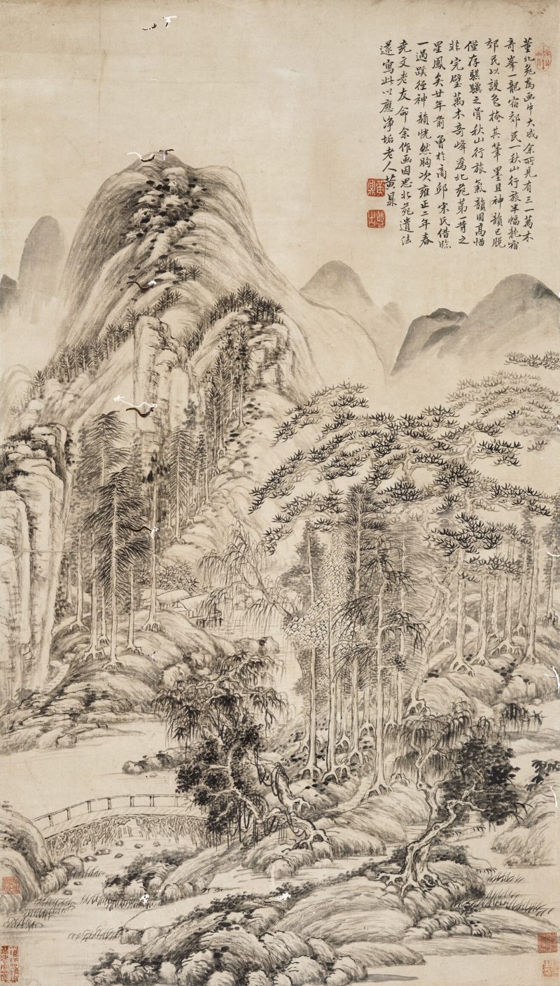 雍正二年（1724年）作 黄鼎 仿董源山水