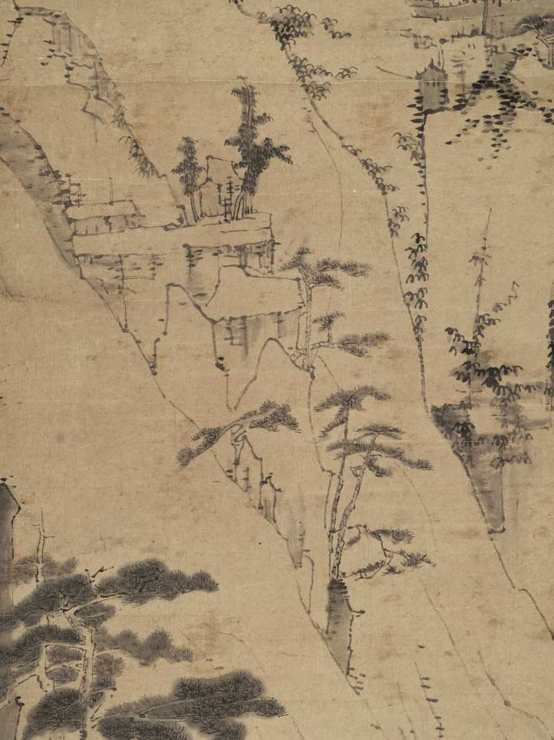 丙申（1656年）作 弘仁（款） 层岩松壑 - 图7