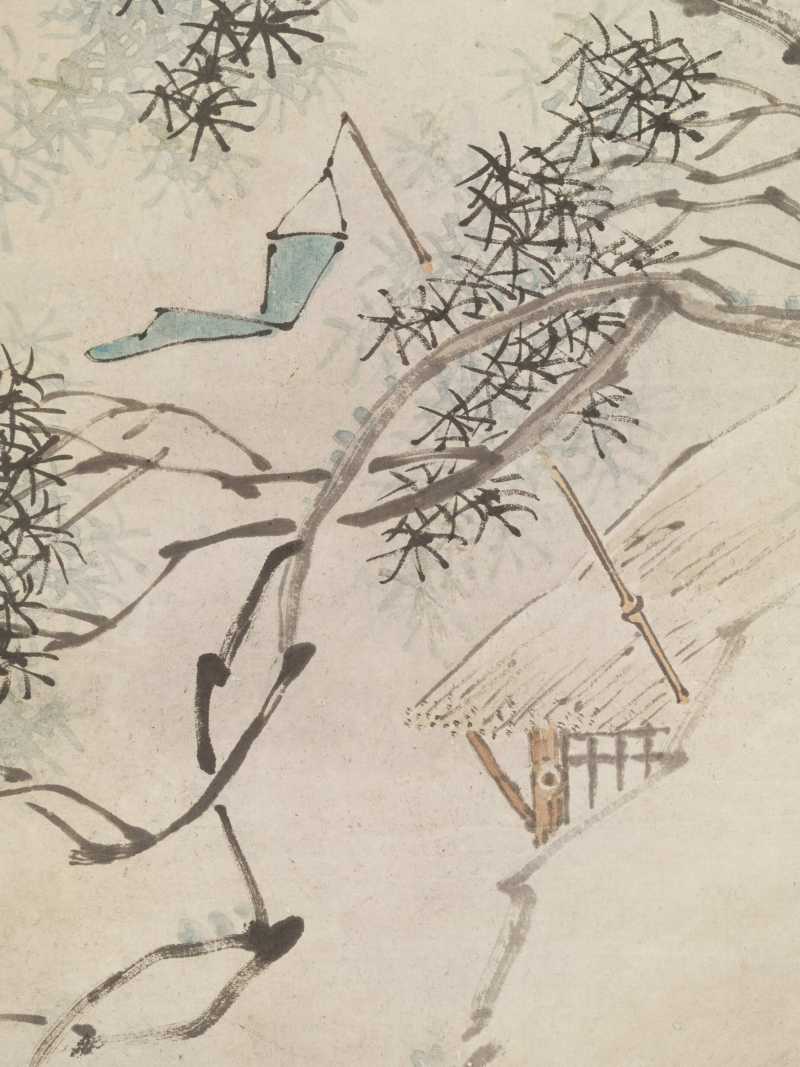 乙未（1895年）作 陆鹏 人物四屏 - 图35