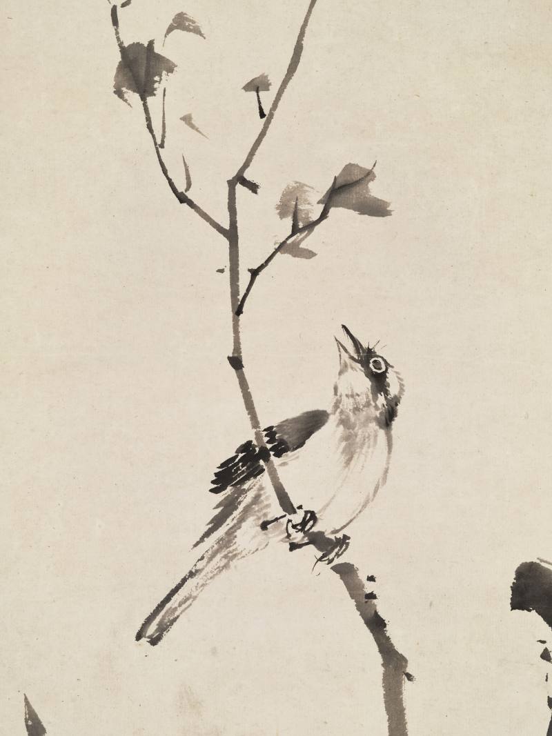 丁未（1787年）作 张敔 竹雀 - 图5