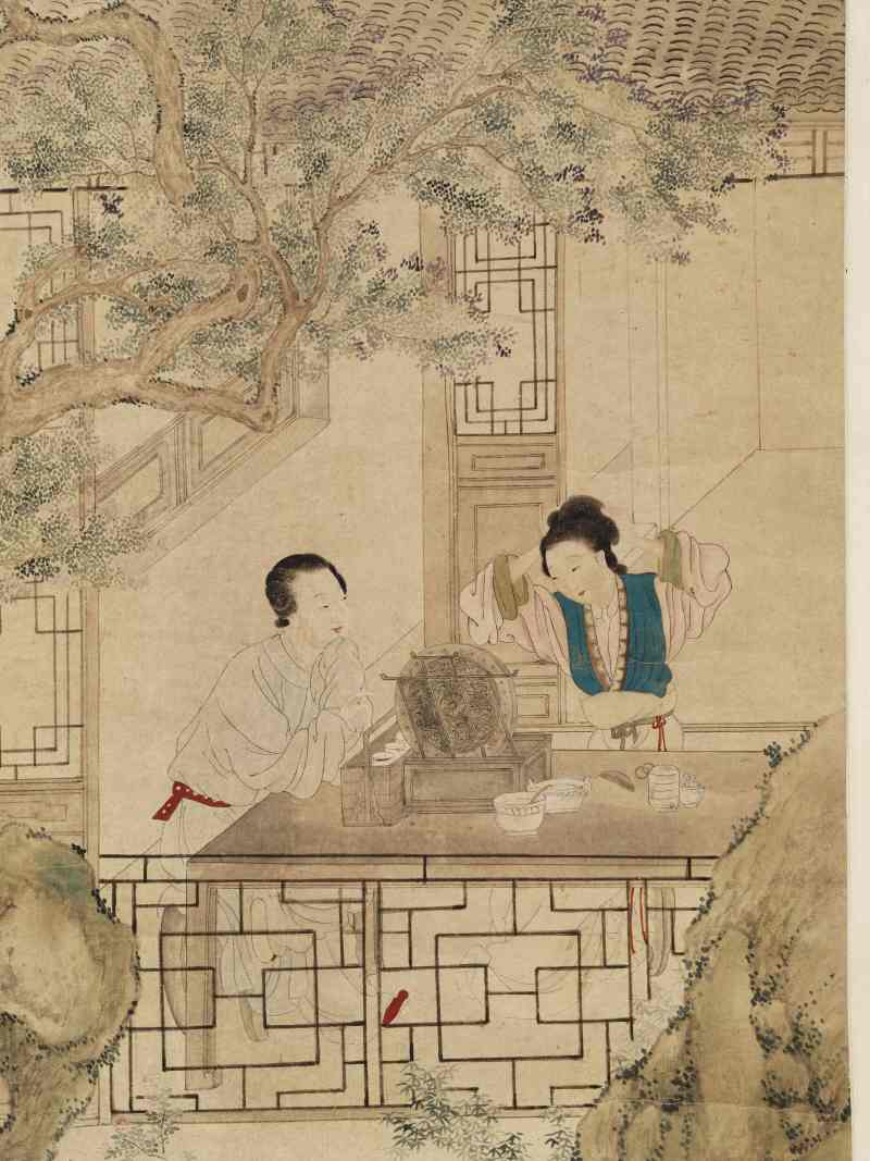 费丹旭 丹桂梳妆图 - 图3