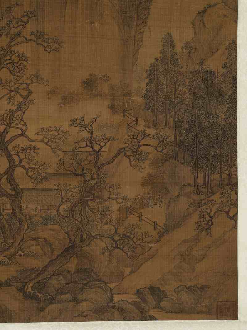 庚申（1680年）作 王翚（款） 春山读书图 - 图5