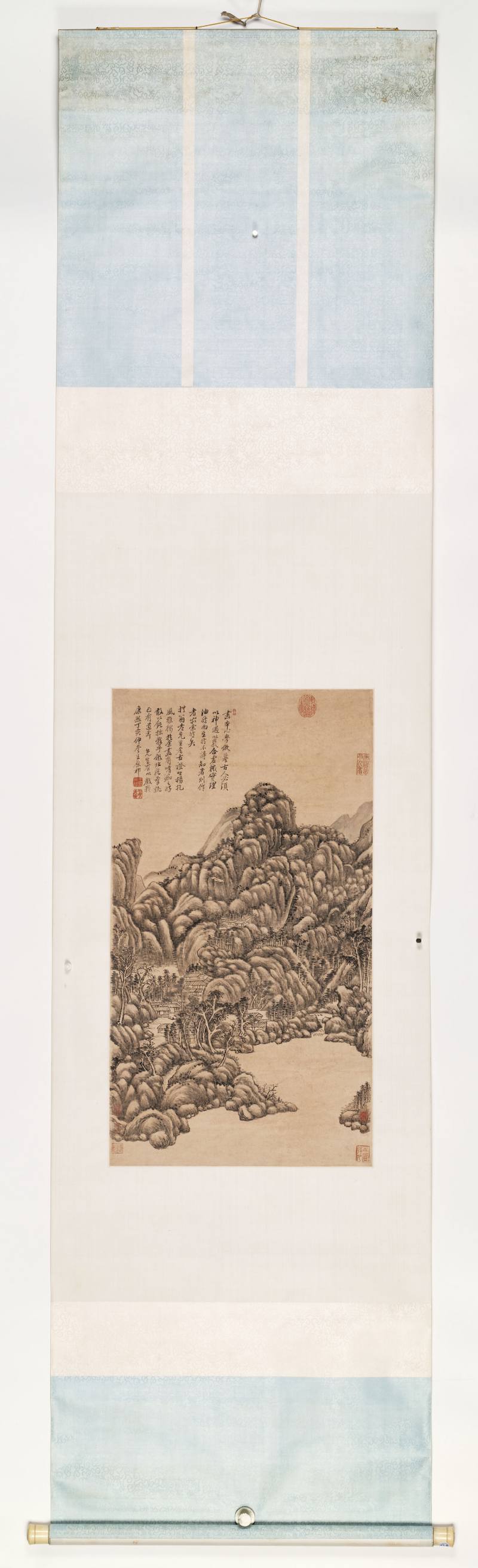 康熙丁亥（1707年）作 王原祁（款） 仿董北苑山水 - 图2