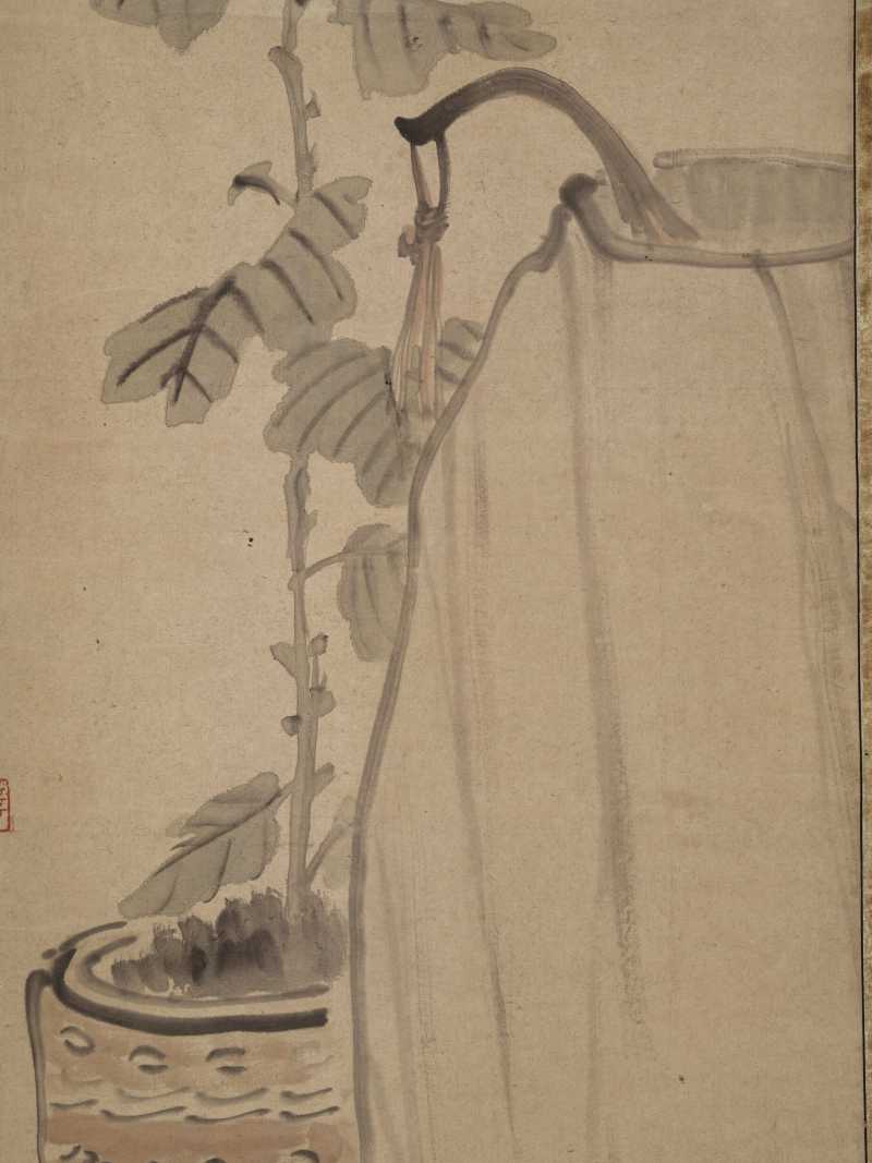 任薰 花卉四屏 - 图11