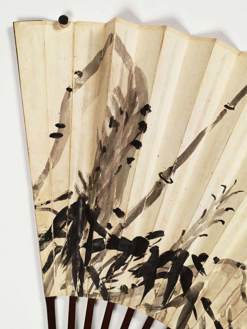 戊午（1918年）作 武曾保 牡丹·雨竹 - 图15