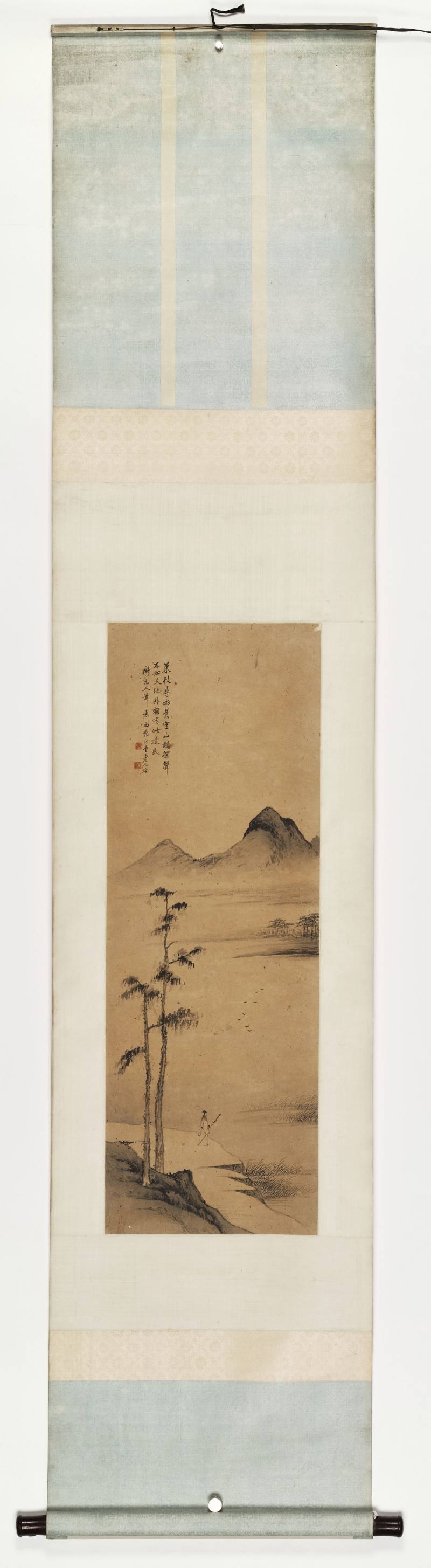 张洽 策杖寻幽 - 图2
