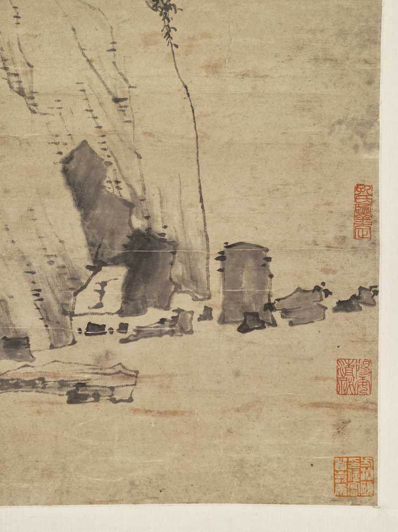 丙申（1656年）作 弘仁（款） 层岩松壑 - 图9