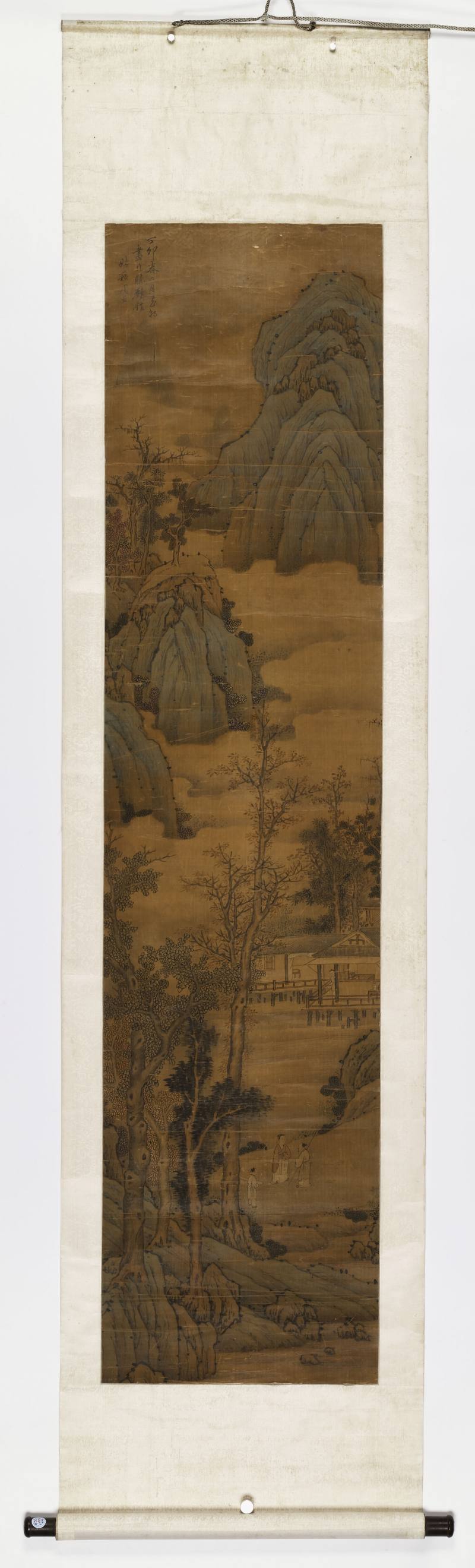 丁卯（1507年）作 周臣（款） 携琴访友 - 图2