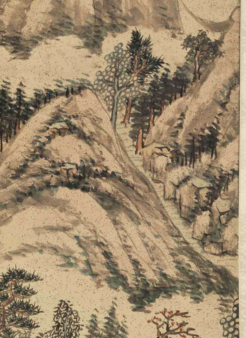 戊寅（1818年）作 王学浩 仿董其昌山水 - 图5