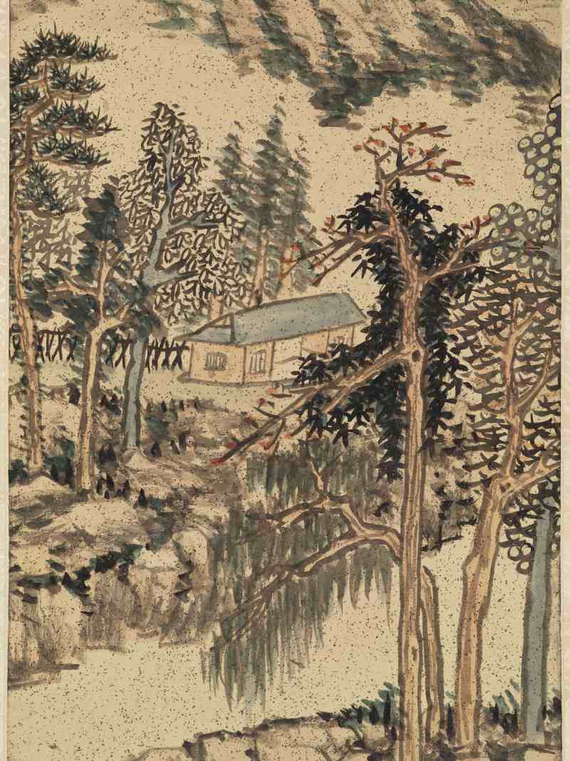 戊寅（1818年）作 王学浩 仿董其昌山水 - 图6