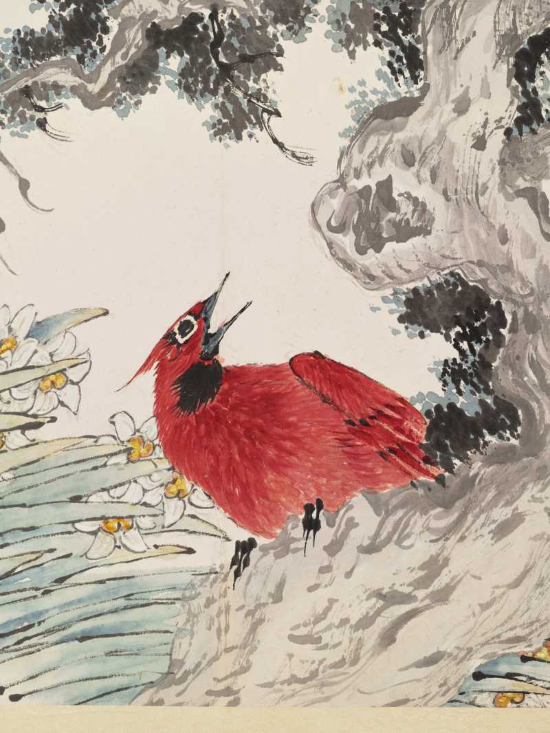 癸丑（1913年）、己卯（1879年）作 王礼、张熊、丁宝书 花鸟三帧 - 图11