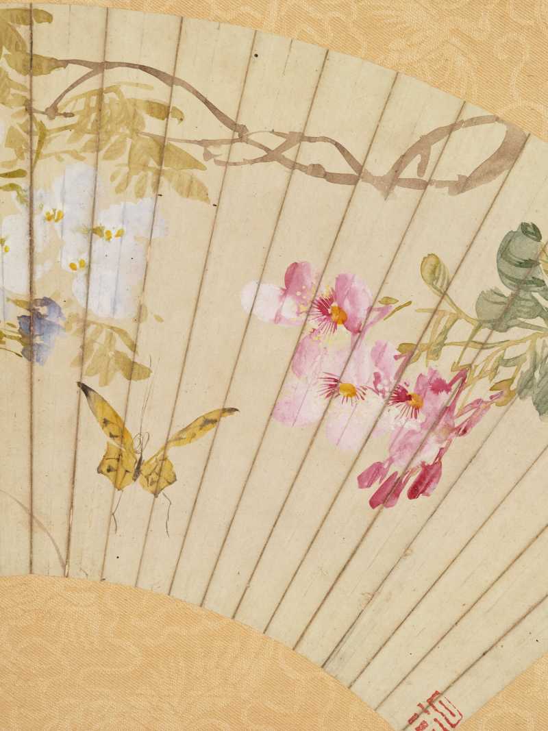 庚寅（1890年）、己丑（1889年）作 朱偁、陆恢、朱梦泉 花鸟三帧 - 图16