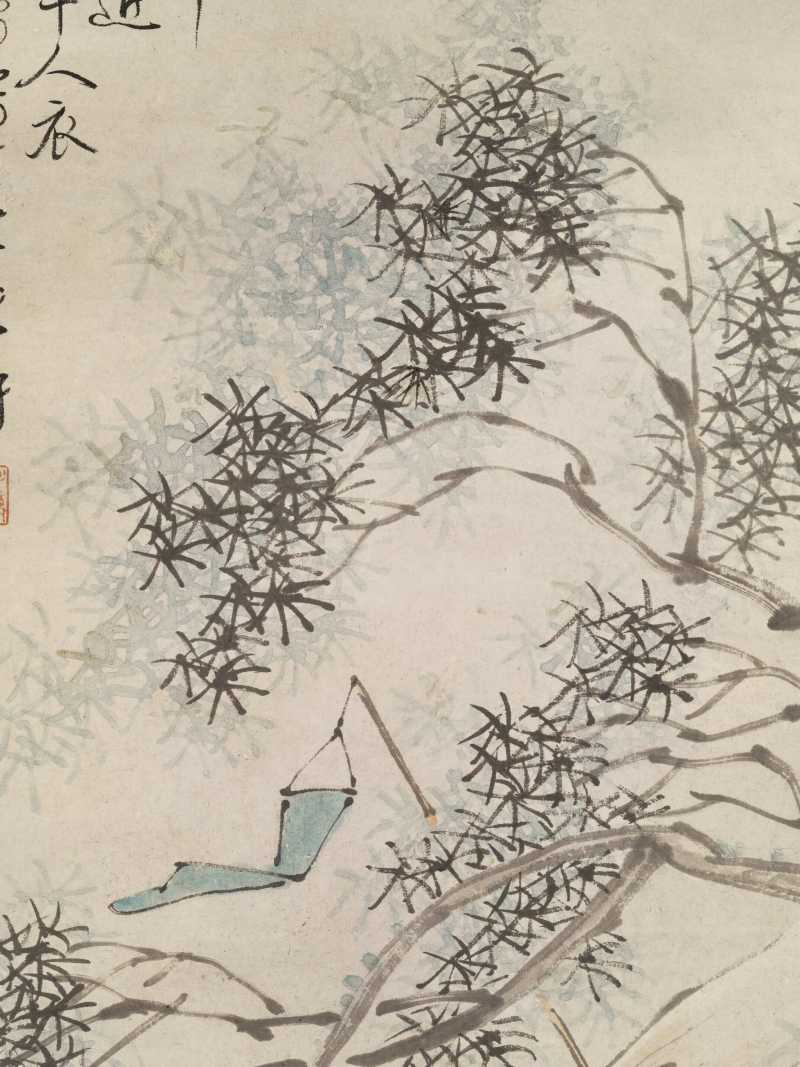 乙未（1895年）作 陆鹏 人物四屏 - 图38