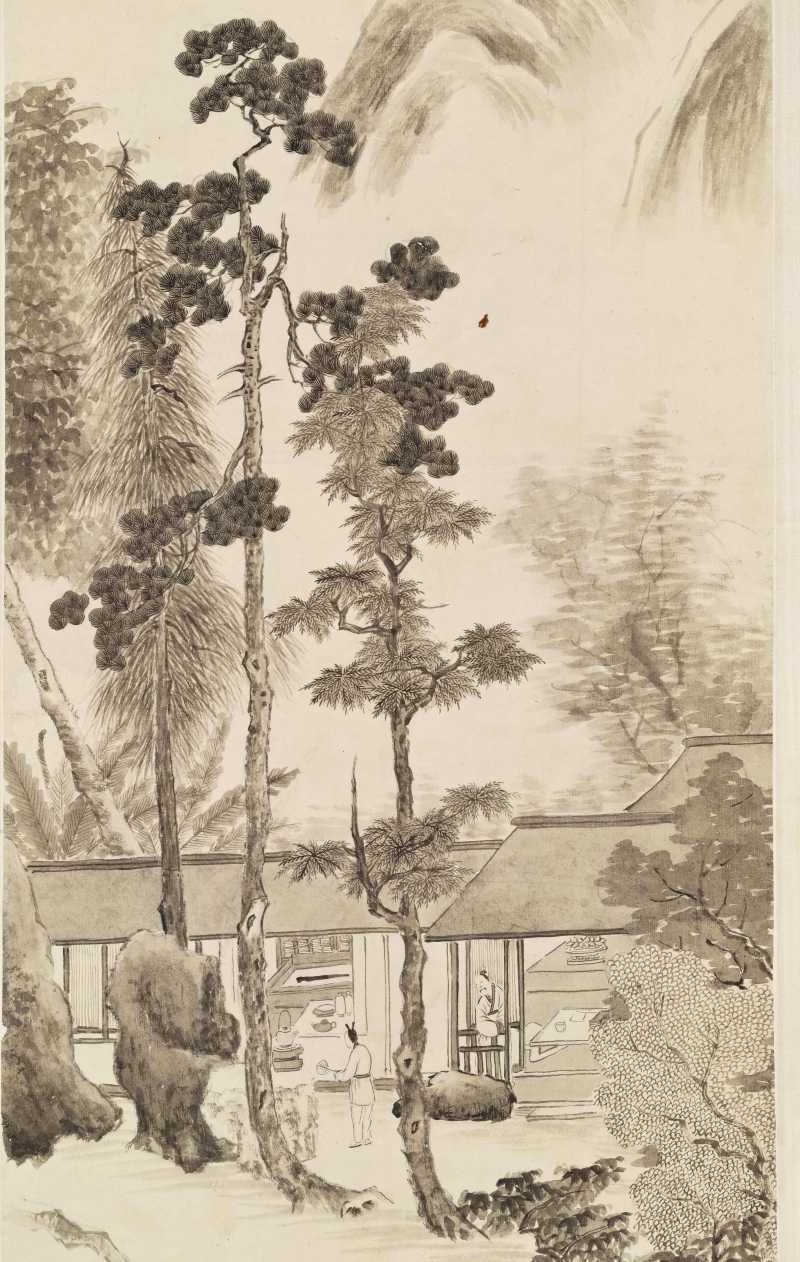 辛巳（1821年）作 张崟(款) 竹炉山房图 - 图3
