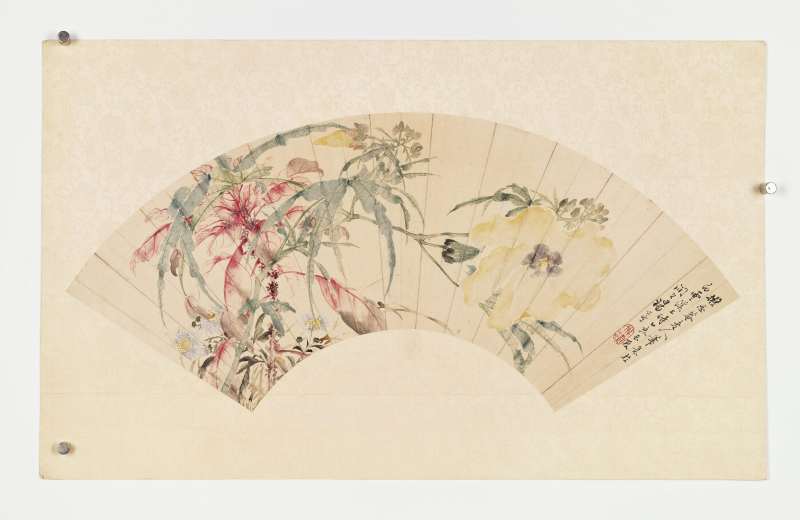 癸酉（1873年）、乙亥（1875年）、辛丑（1901年）作 汤世澍 花卉三帧 - 图9