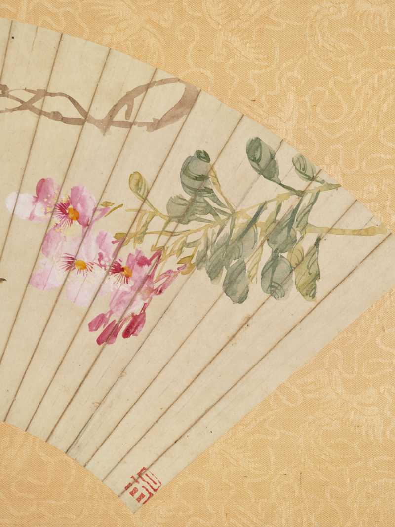 庚寅（1890年）、己丑（1889年）作 朱偁、陆恢、朱梦泉 花鸟三帧 - 图17