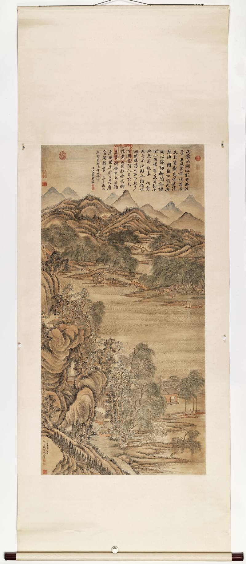 辛未（1751年）作 钱维城（款） 柳岸熏风图 - 图2