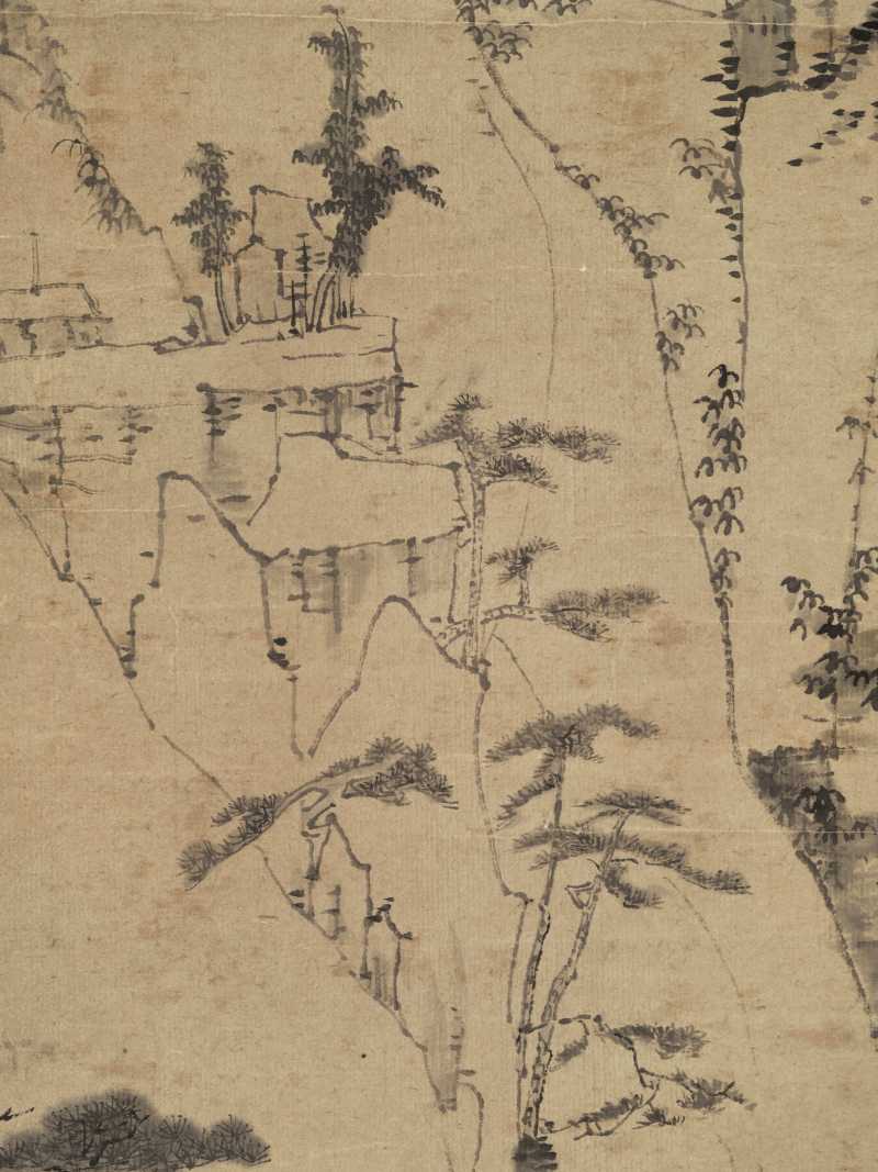 丙申（1656年）作 弘仁（款） 层岩松壑 - 图11