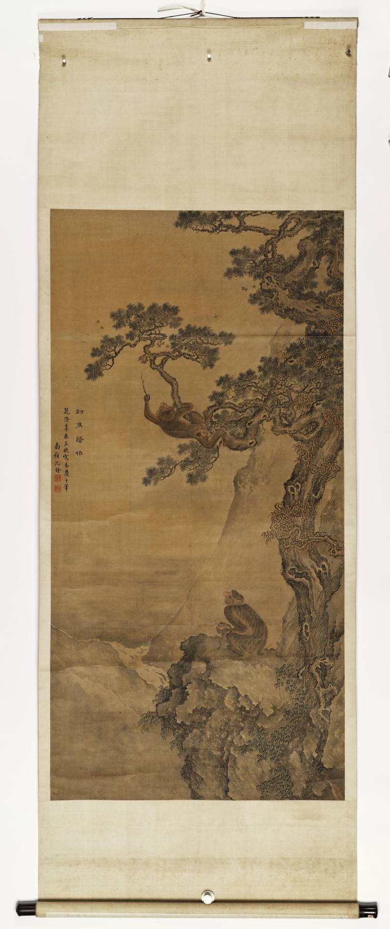 乾隆辛未（1751年）作 沈铨（款） 封侯荫伯 - 图2