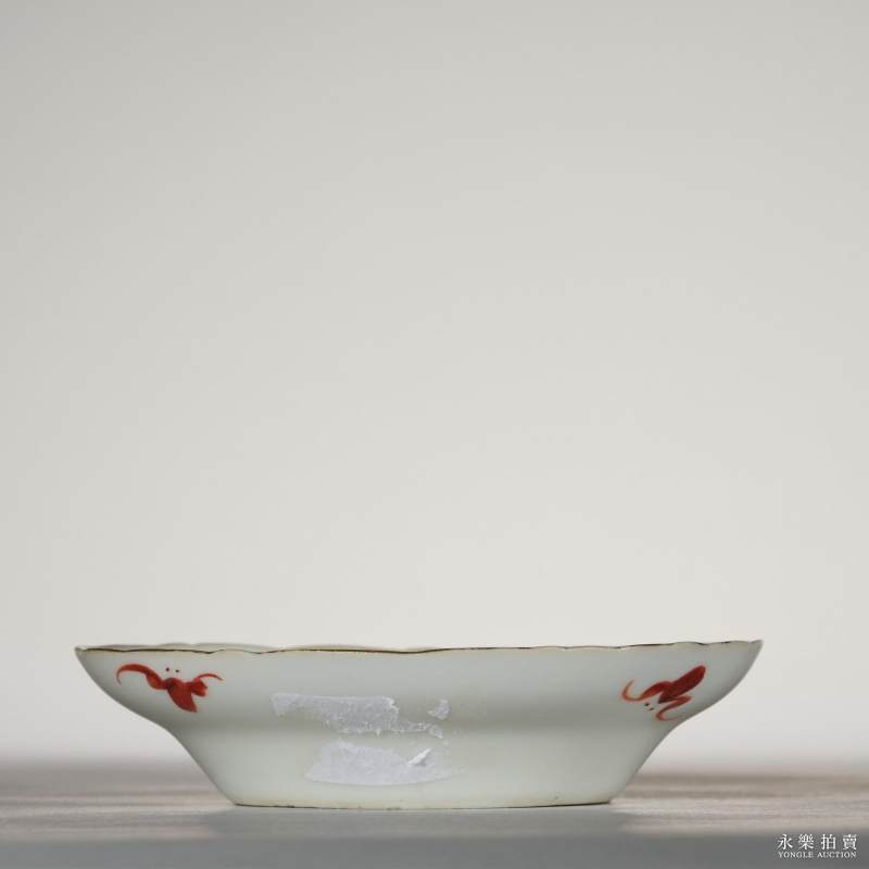 清道光 粉彩百财花口碟 - 图4