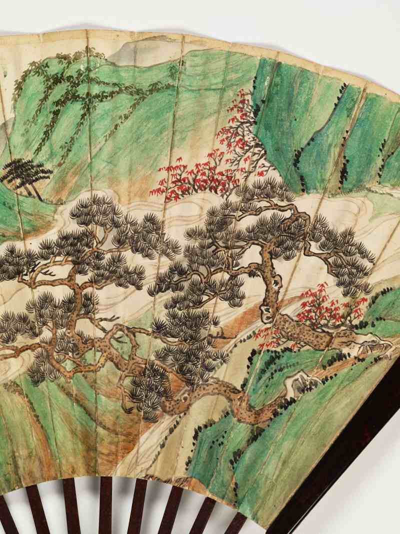 辛未（1931年）作 汤滌、黄山寿、金梦石 山水成扇两柄 - 图11