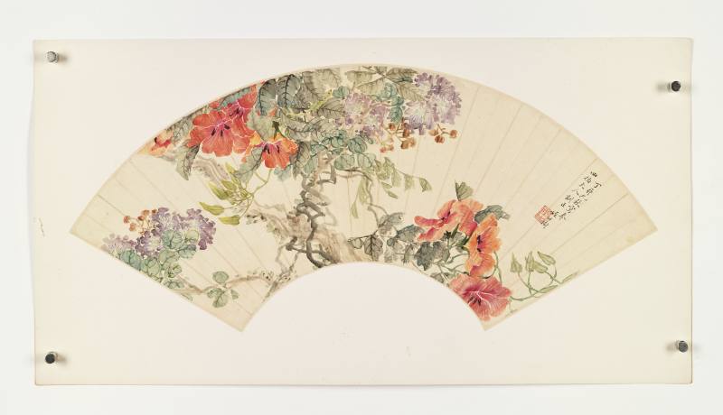 乙亥（1875年）、丁卯（1867年）作 汤世澍 花卉二帧 - 图8