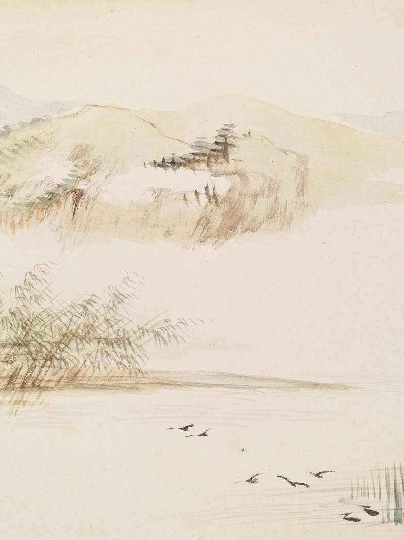 乙未（1895年）作 倪田、金心兰等 山水五帧 - 图10