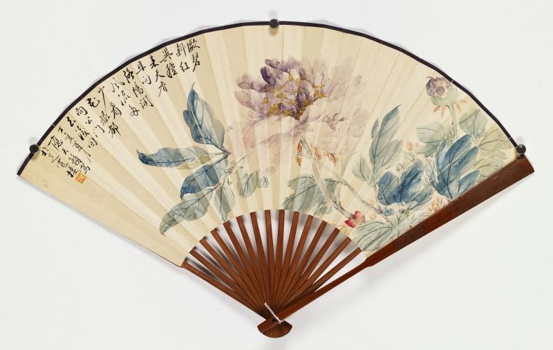 丁亥（1947年）作 应天籁、王福庵 异种牡丹·隶书临碑 - 图2